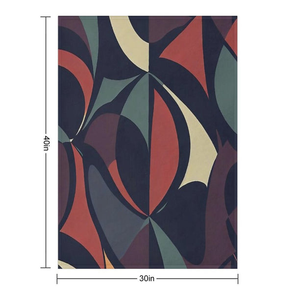 Dark Sixties Pattern All-season Throw Blanket