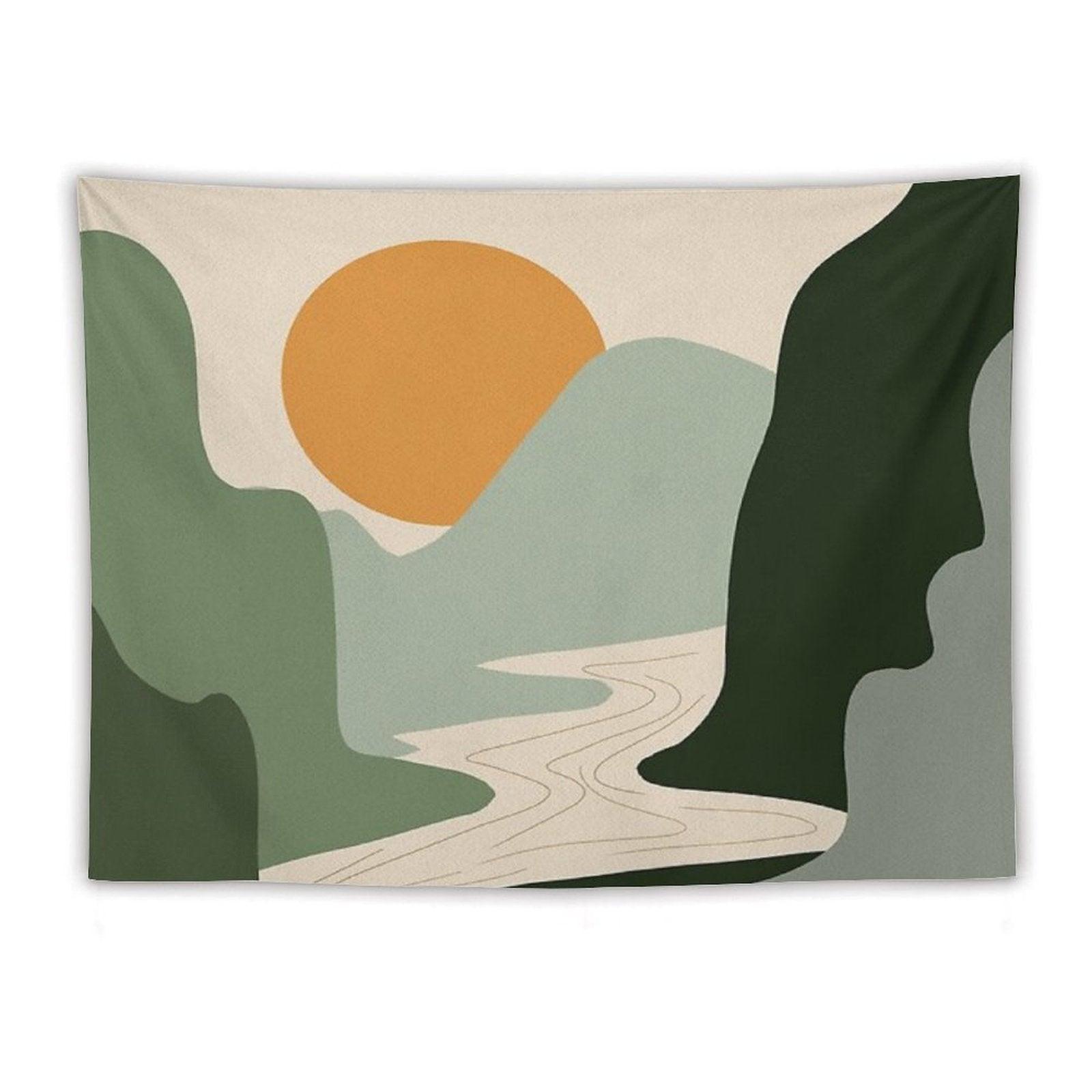 Abstract Sunset Painting 7.2 Tapestry