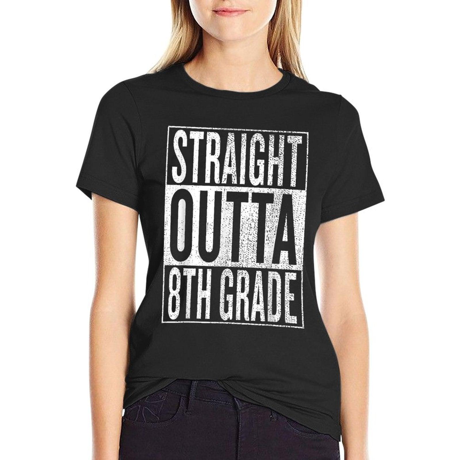 Straight Outta 8th Grade Great Graduation Gift Shirt T-Shirt
