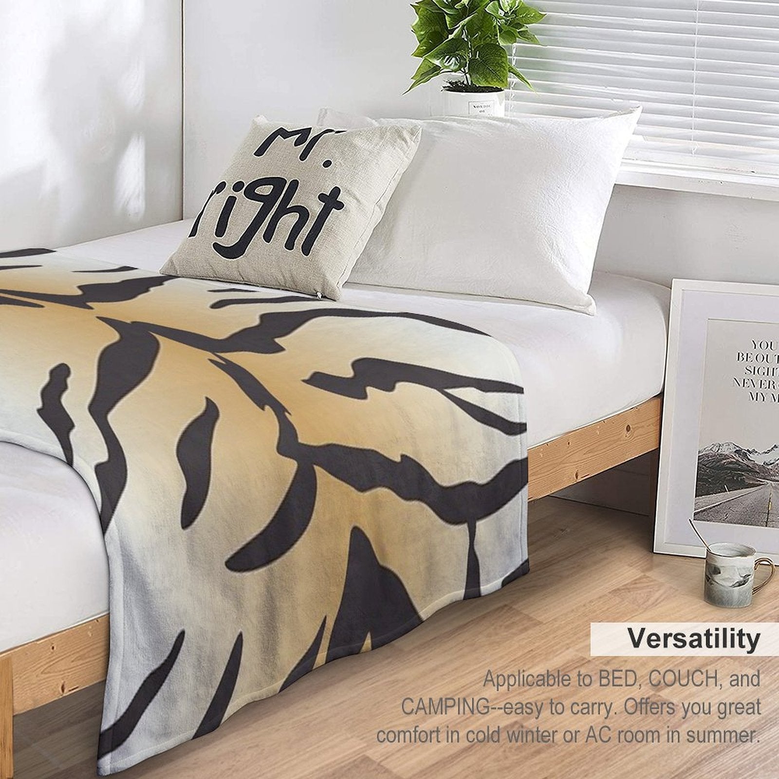 Tiger Animal Print 2 Comfort Throw Blanket