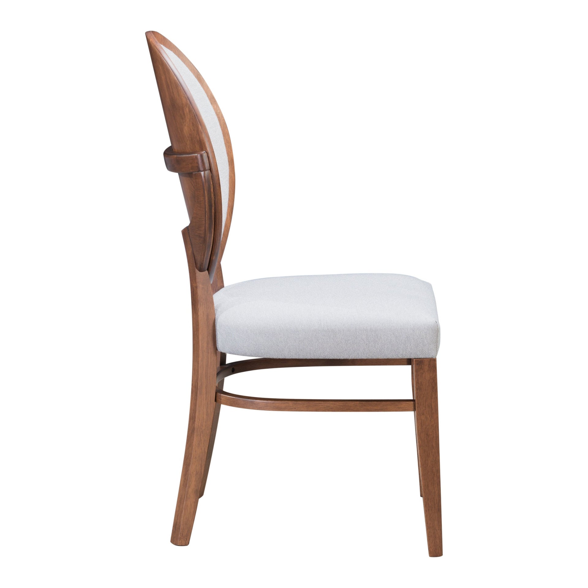 Regents Dining Chair (Set of 2) Walnut & Light Gray