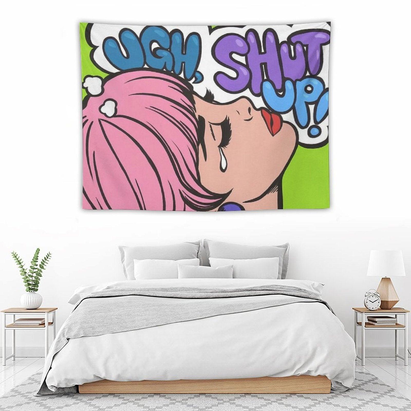 Ugh, Shut Up! Crying Comic Girl Tapestry