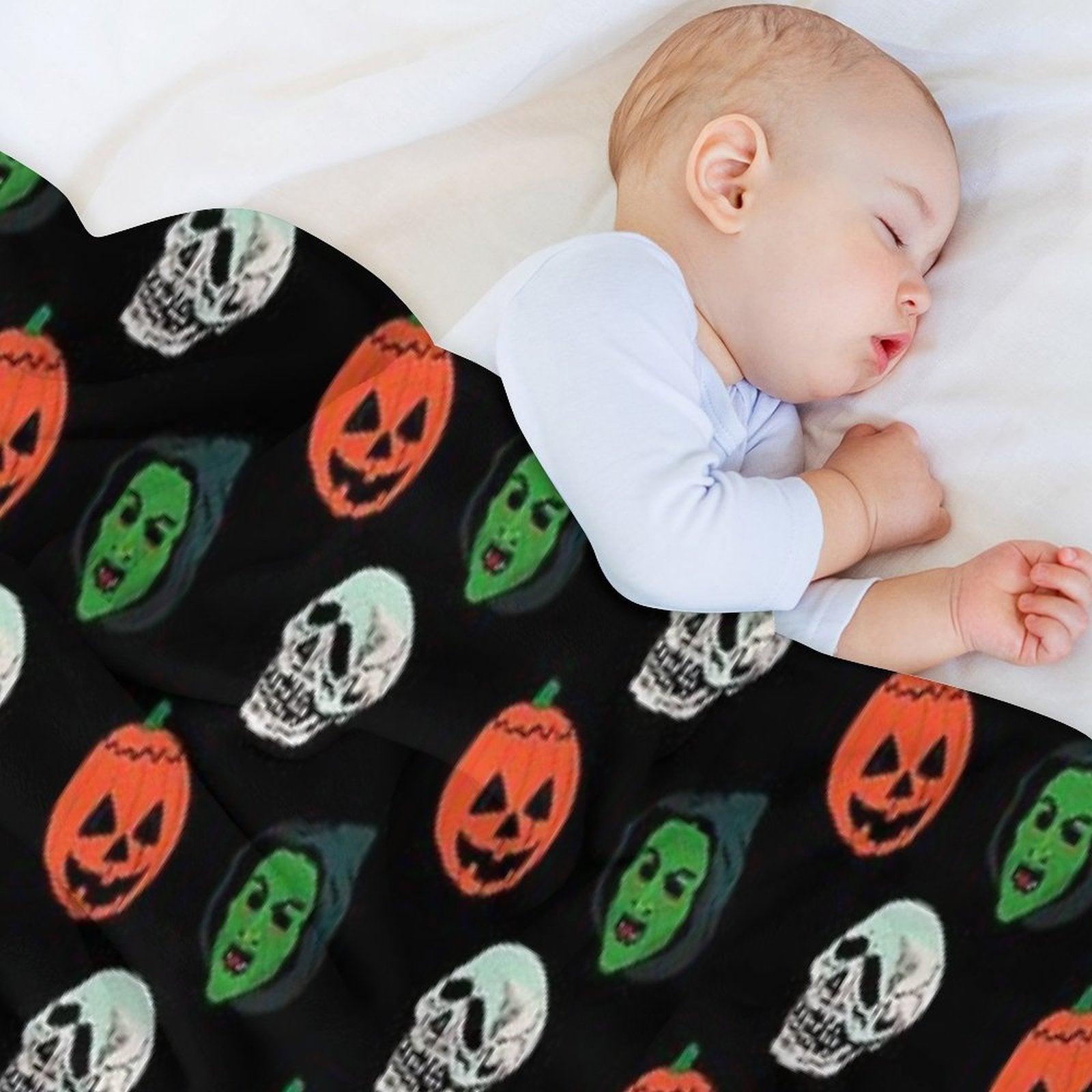 Silver Shamrock Mask Set Throw Blanket