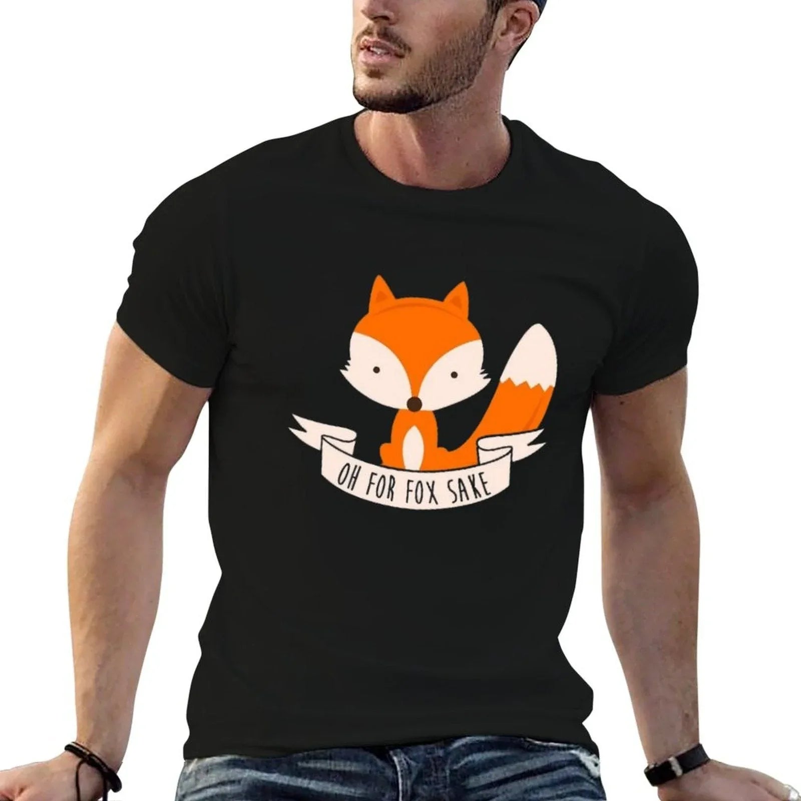 Oh For Fox Sake  Rolled Sleeves T-Shirt