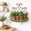 Rust Wrought Iron Wall Basket