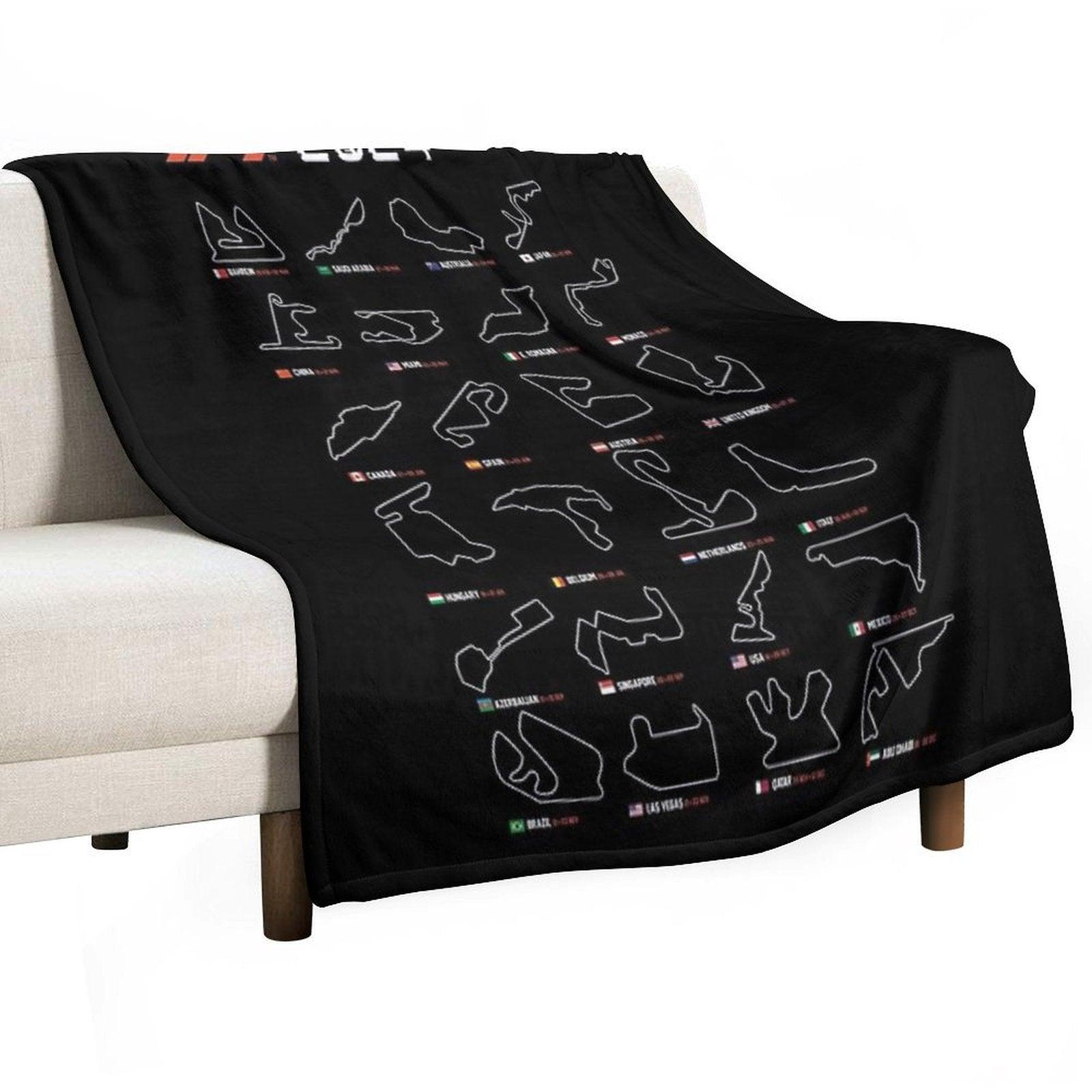 F1 Circuits Throw Blanket