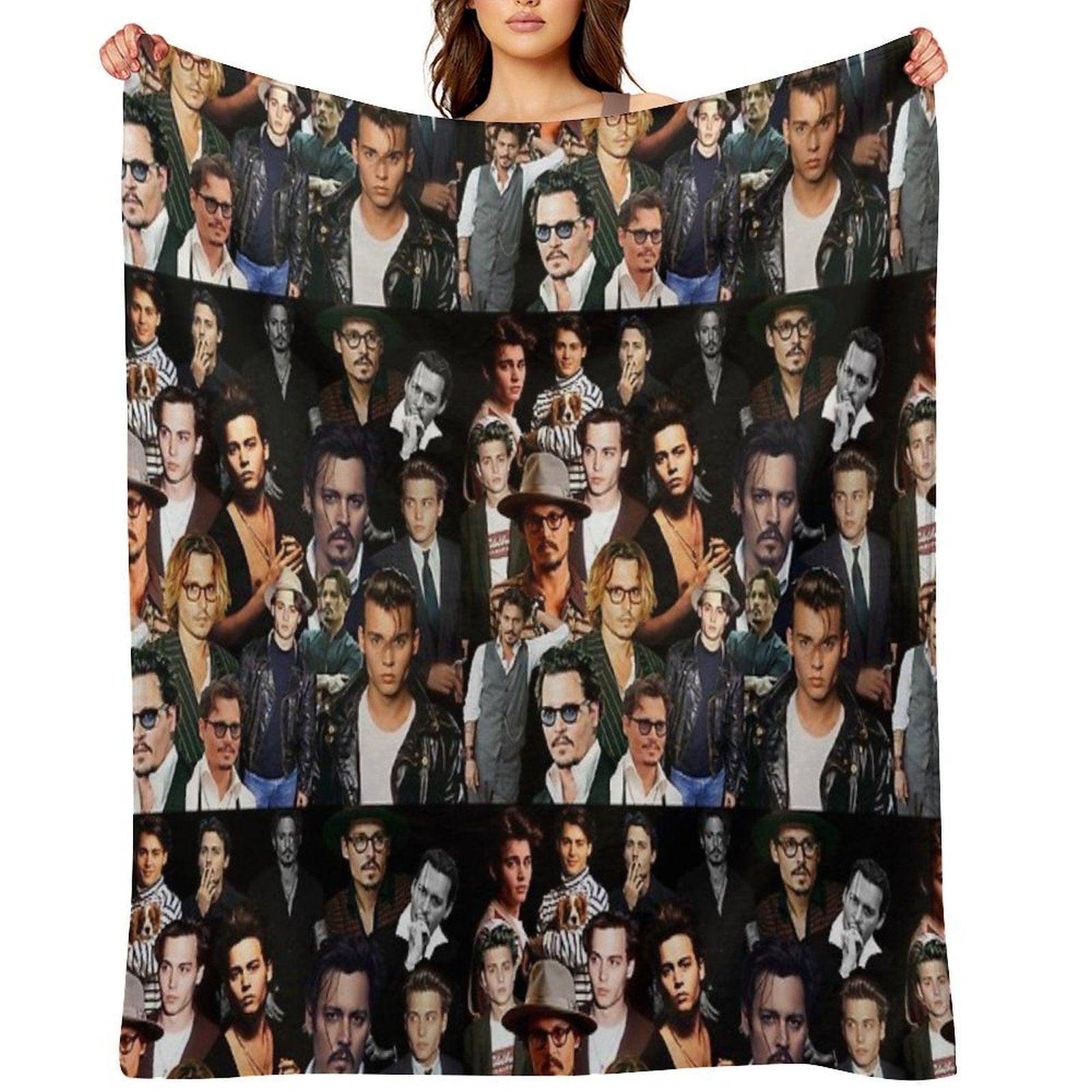 Johnny Depp Sexy Collage Throw Blanket