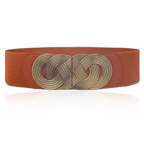 European And American Retro Elastic Wide Belt