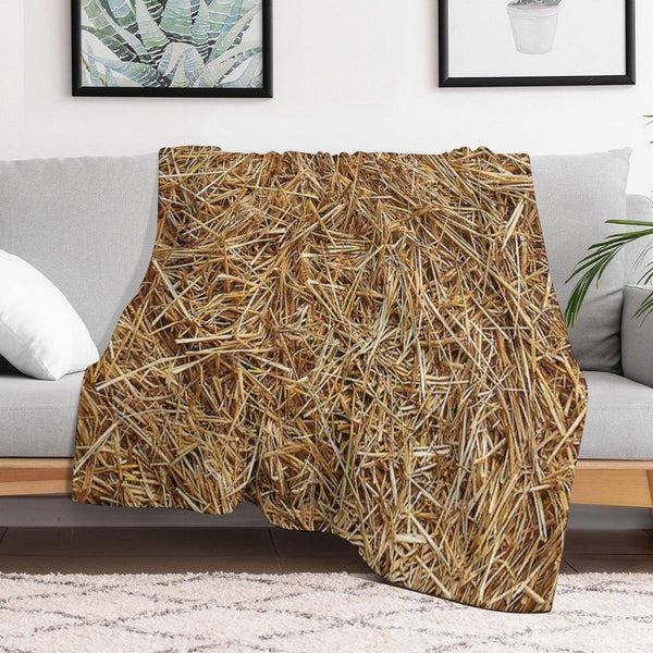 Hay Straw Throw Blanket