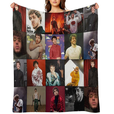 Jack Harlow Photo Collage Sustainable Throw Blanket