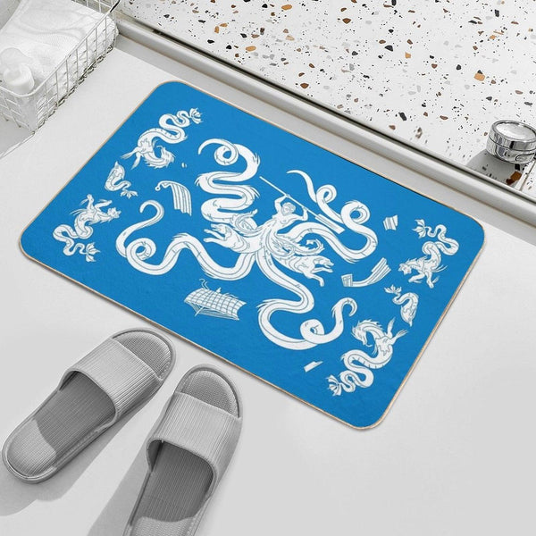 Scylla Mosaic - Blue Bath Mat