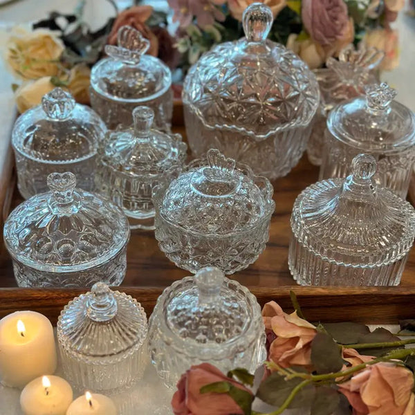 Crystal Glass Storage Jar