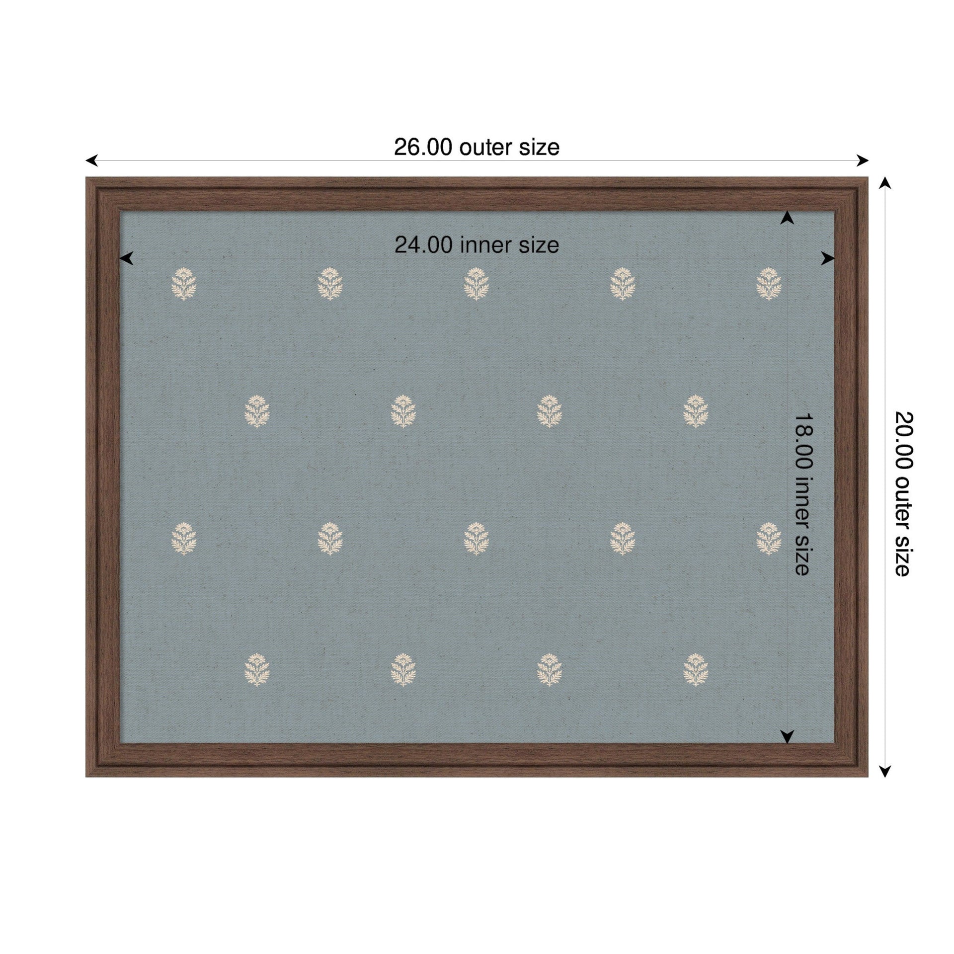 Pinboard Blue Botanical Block Print