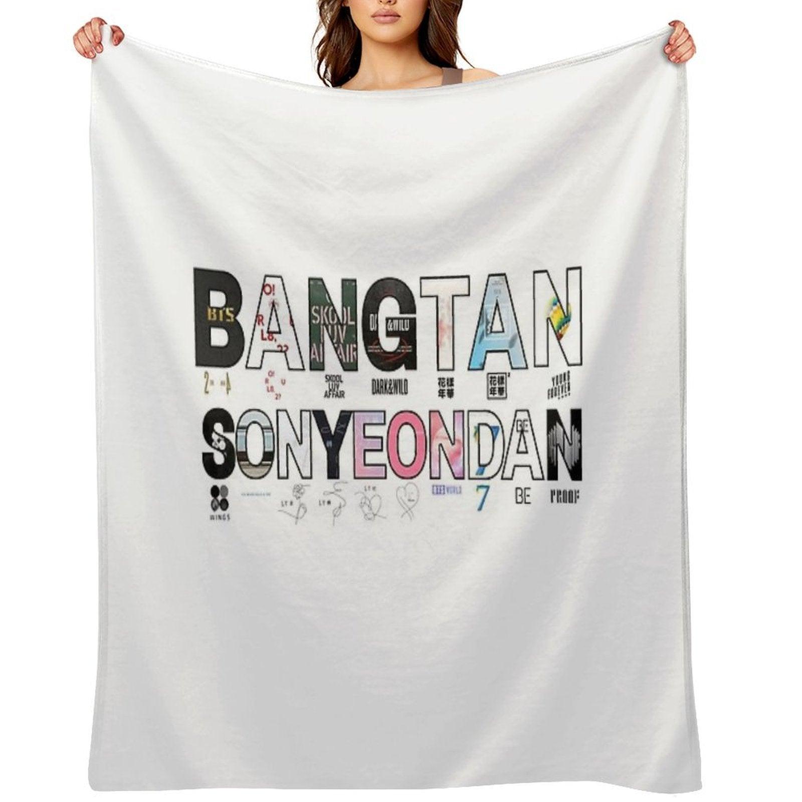 BANGTAN SONYEONDAN BTS Album Cover Design – BTS Discography Fan Art Throw Blanket