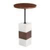 Stuk Side Table Brown & White