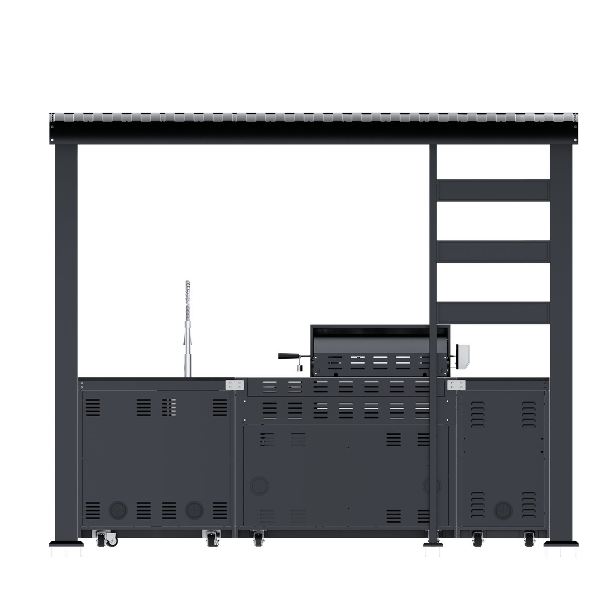 Deluxe Stainless Steel Gas Outdoor Kitchen Barbecue Island Grill
