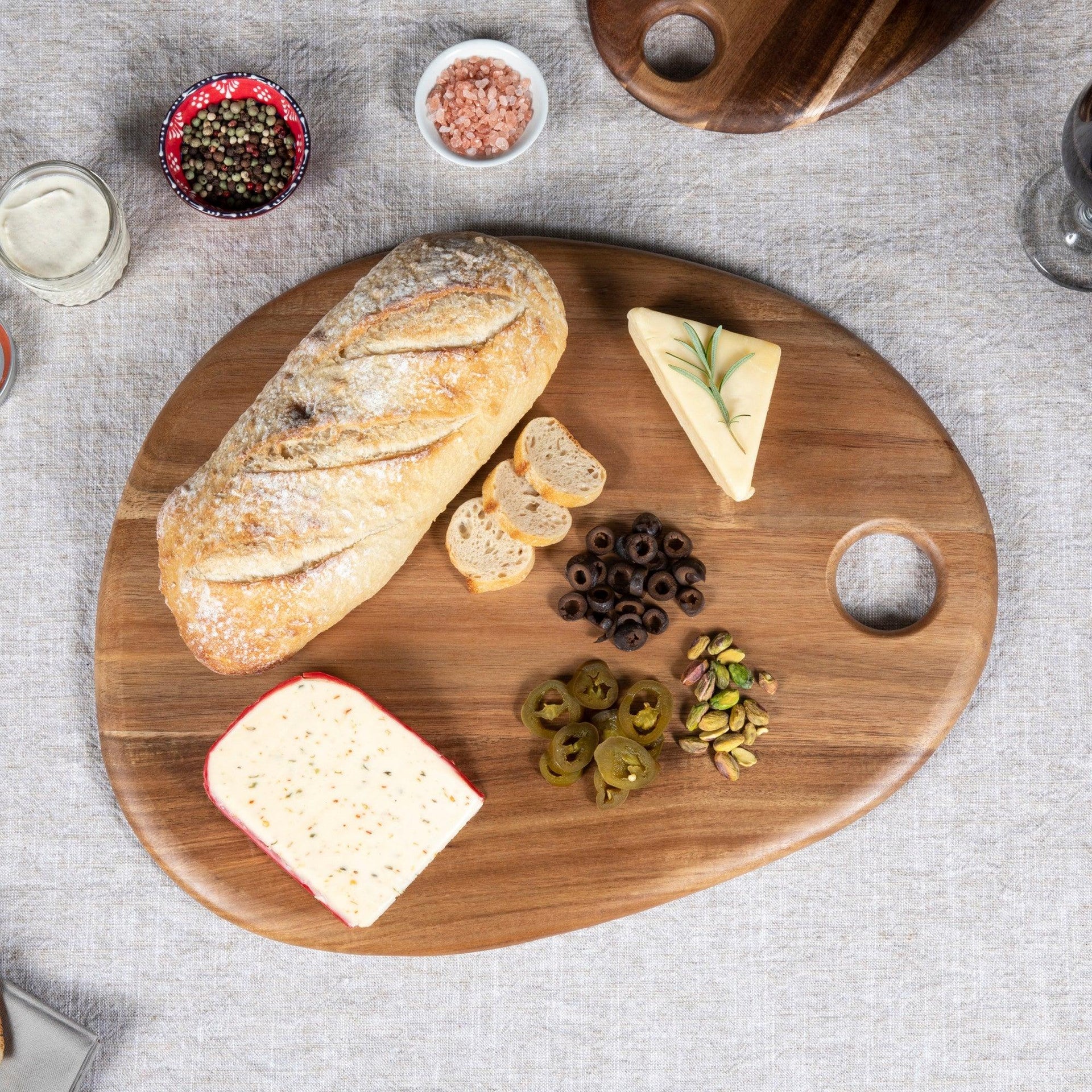 Pebble Shaped Acacia Serving Board 18