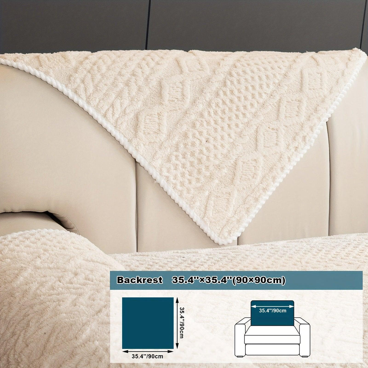 Pet-Friendly Couch Cover for Dogs, Non-Slip & Breathable