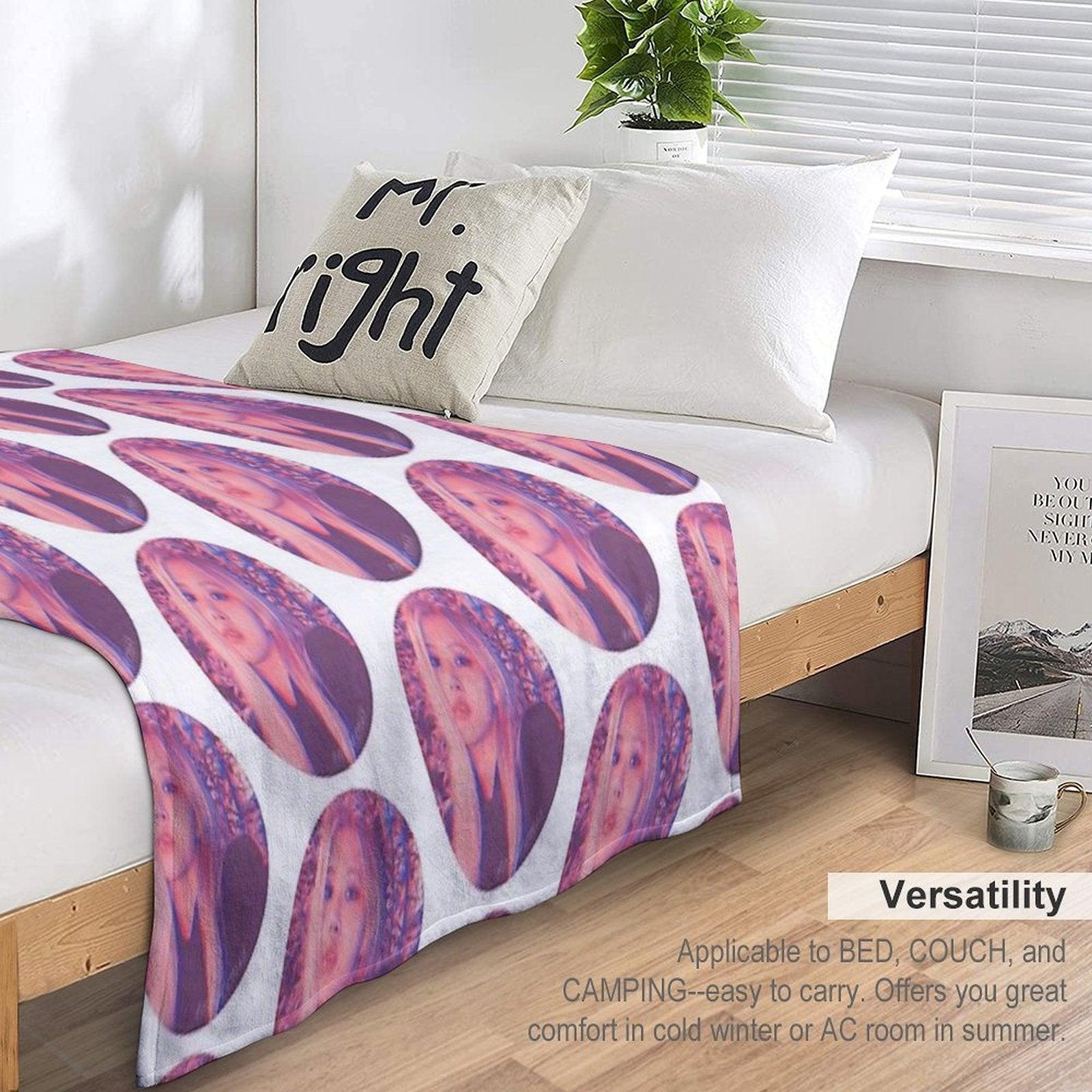 RSE Pink Sunset Icon Throw Blanket