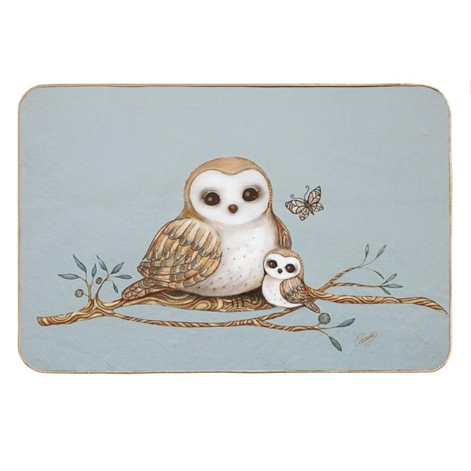 Baby Barn Owl Bath Mat