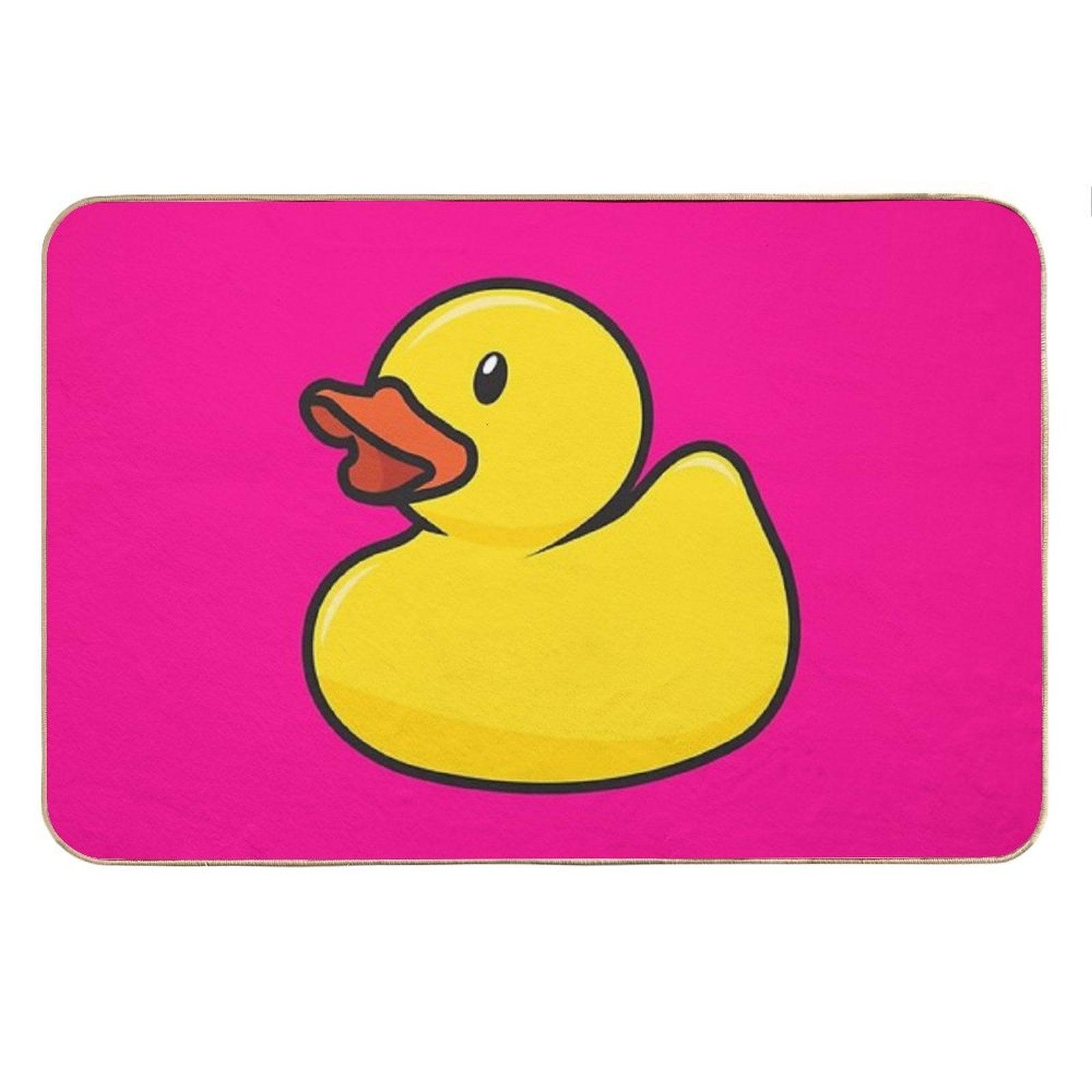 Rubber Duck in Hot Pink Bath Mat