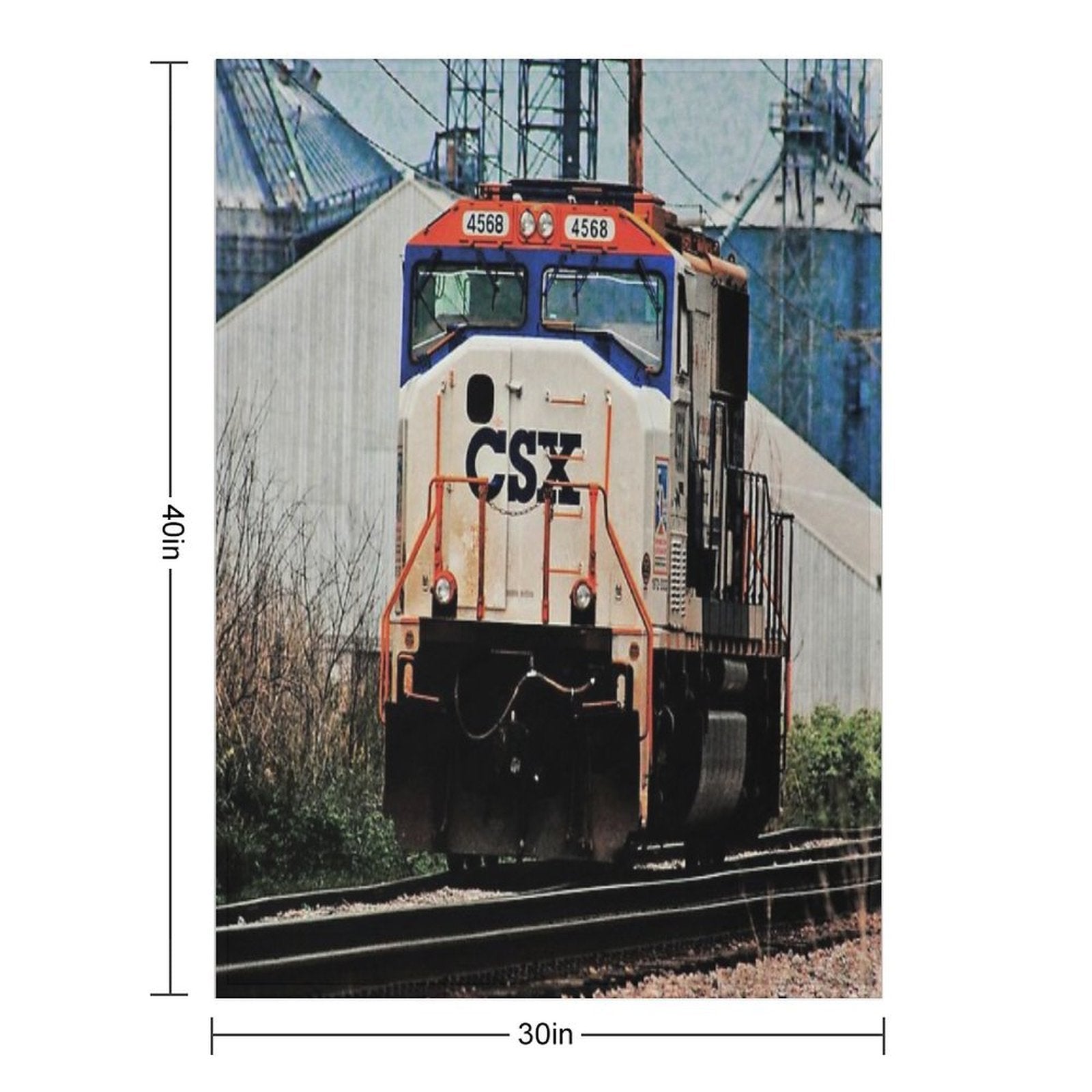CSX #4568 SD70AC Operation Lifesaver 50th Anniversary (Original) Eco-conscious Throw Blanket