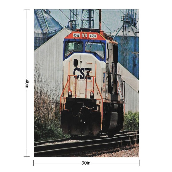 CSX #4568 SD70AC Operation Lifesaver 50th Anniversary (Original) Eco-conscious Throw Blanket