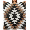 Urban Tribal Pattern No.13 - Aztec - Concrete And Wood Throw Blanket