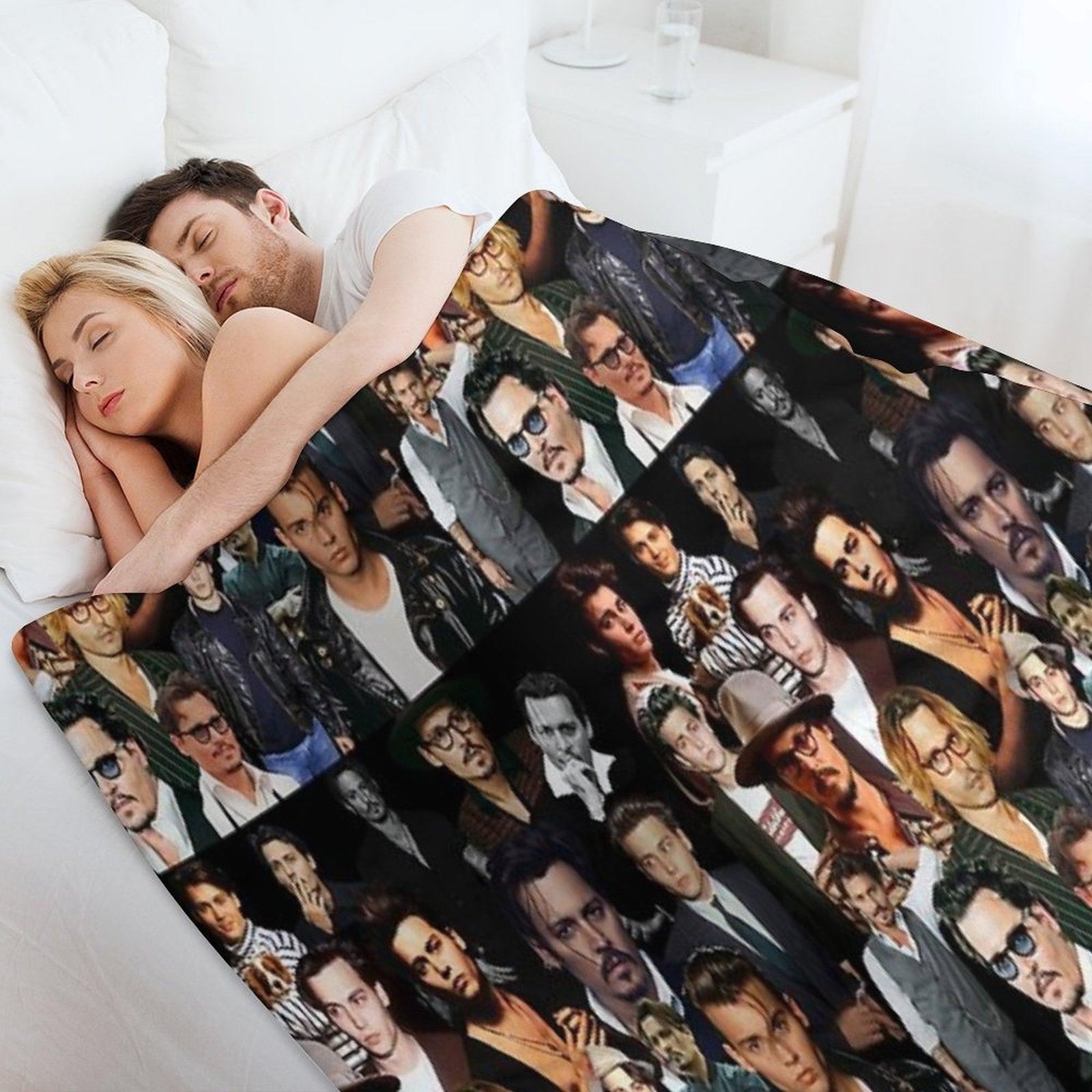 Johnny Depp Sexy Collage Throw Blanket