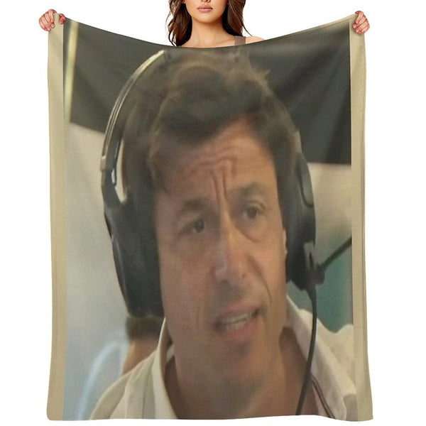 Confused Toto Wolff Velvety-soft Throw Blanket
