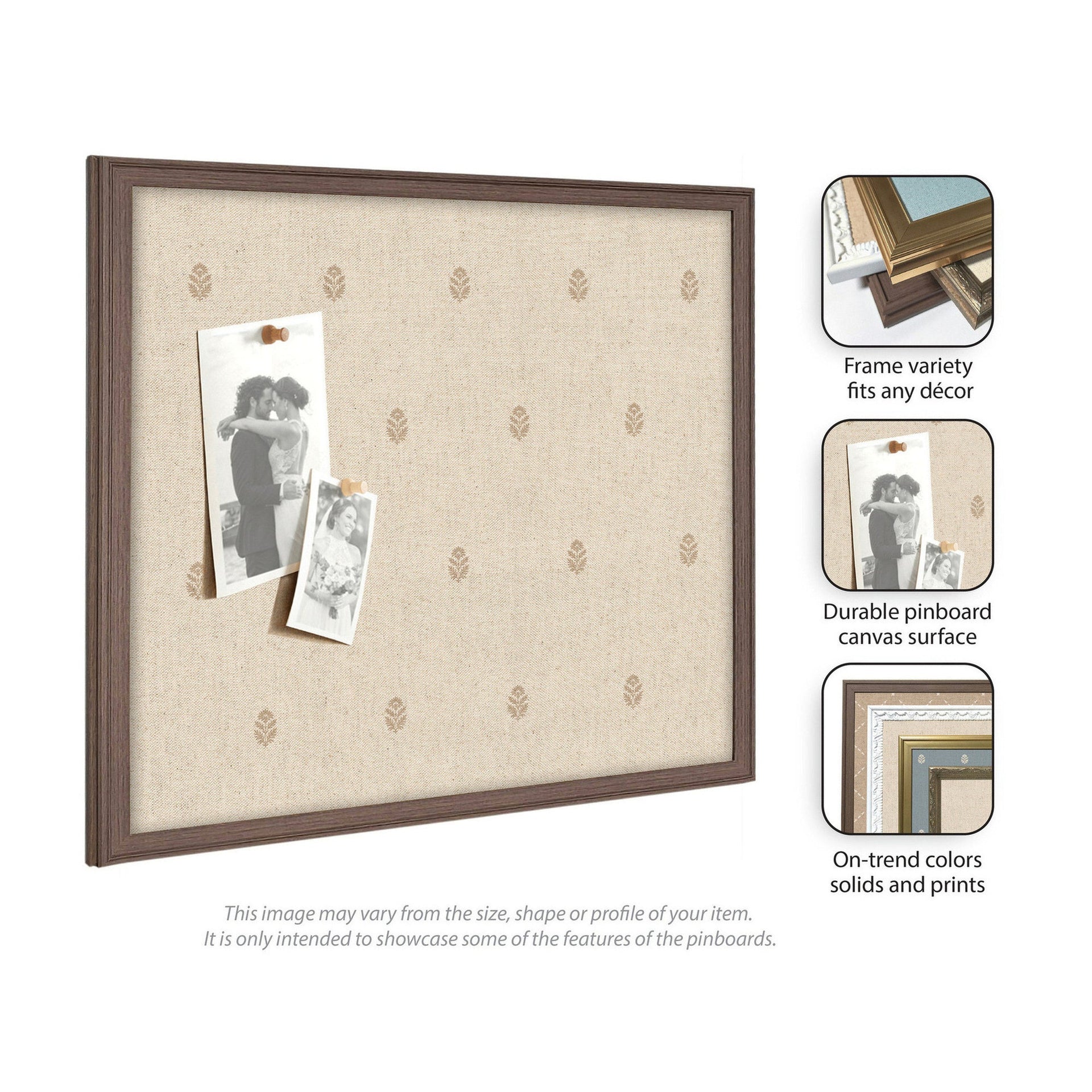 Pinboard Beige Botanical Block Print