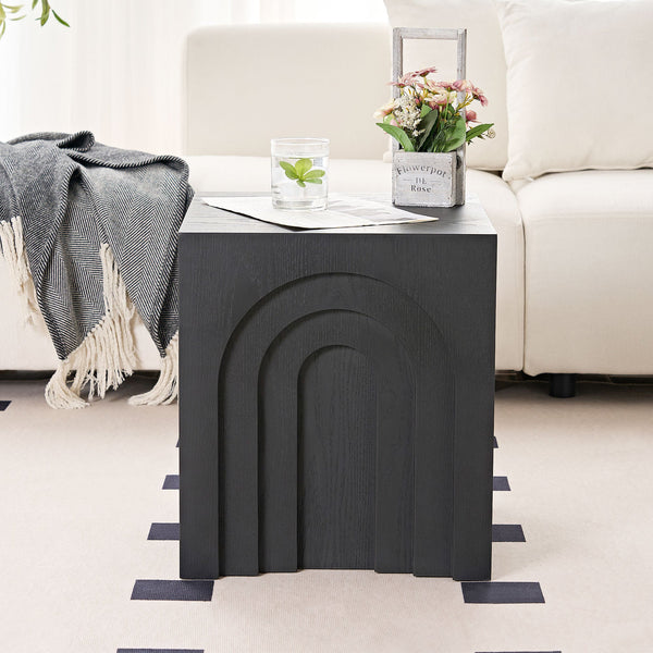 15.74'' Square Side Table Small Coffee Accent Bedside Table for Living Room Bedroom
