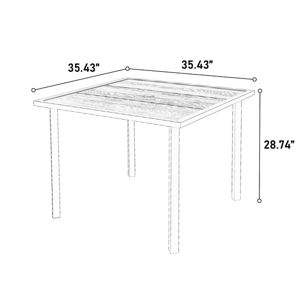 5 Piece Patio Dining Set with Removable Cushions