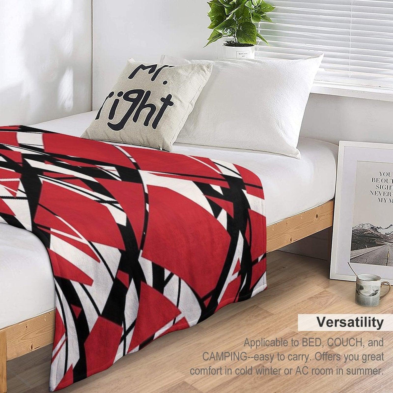 EVH Authentic Stripes Design (red) Throw Blanket