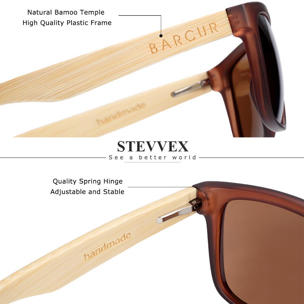 Polarized Bamboo Elegant Wood Sunglasses for Men and Women in Famous Retro Classic Style  Design With UV400 Protection