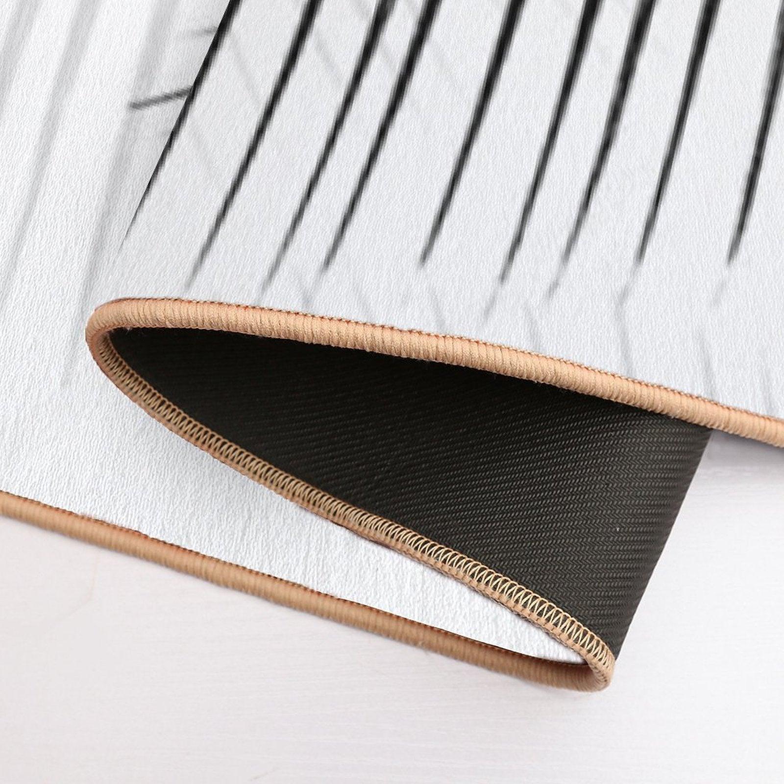 Palm Leaf Synchronicity - Bw Bath Mat