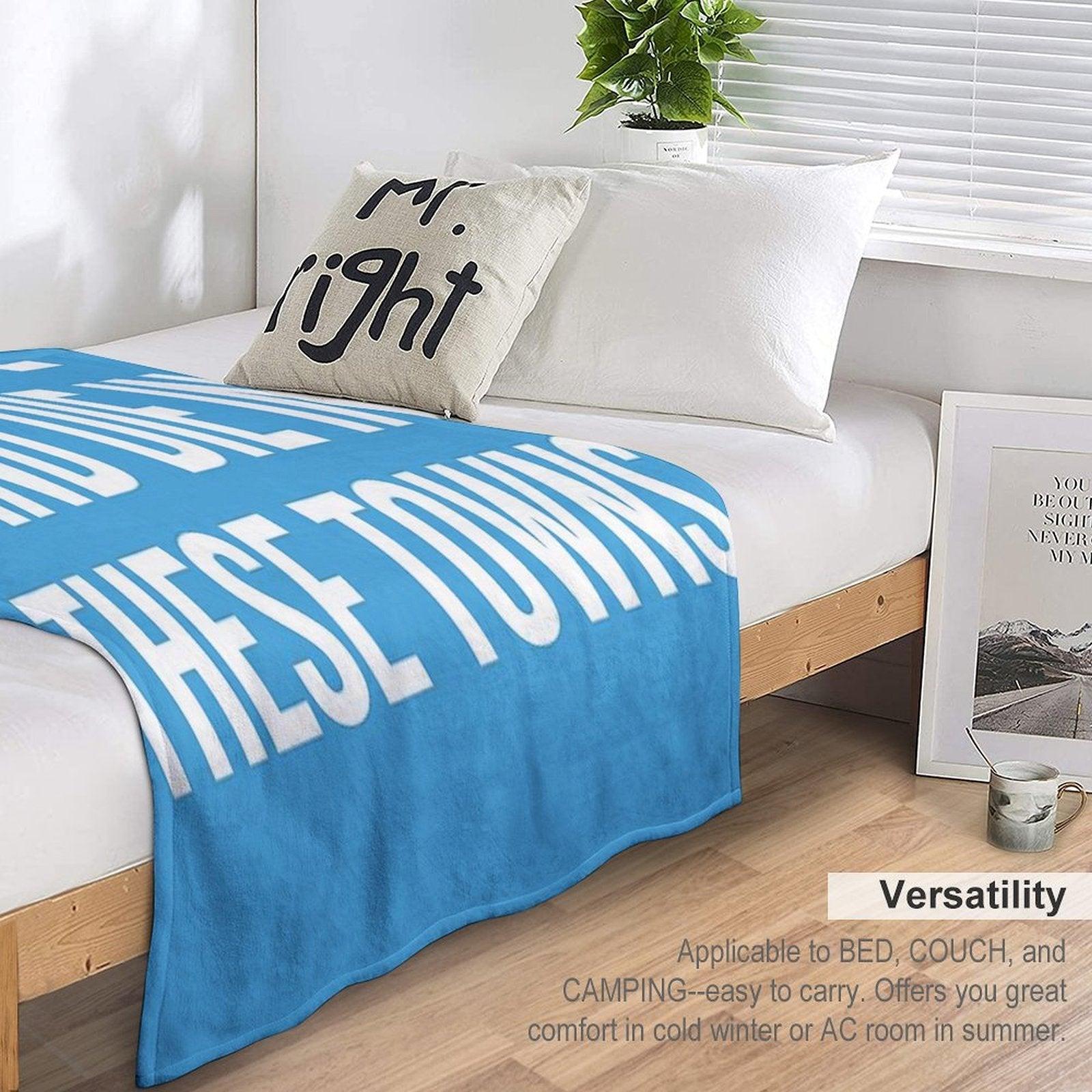 We’ll Live And Die in These Towns Coventry City Sky Blues Football Quote Throw Blanket