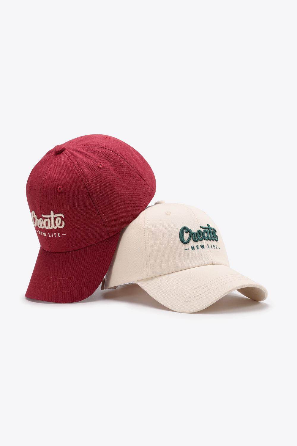 CREATE NEW LIFE Adjustable Cotton Baseball Cap for All Sizes