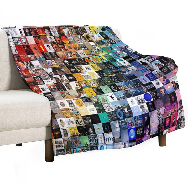 Rainbow Musical Full Album Collage Versatility Throw Blanket