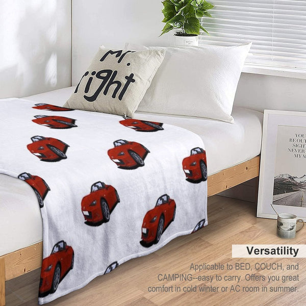 MX5Miata Red Comfort Throw Blanket