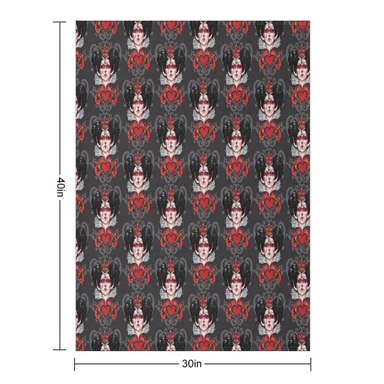 Queen of Hearts Throw Blanket