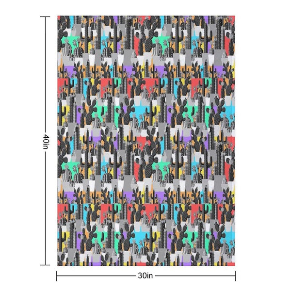 Happy Cactus Throw Blanket