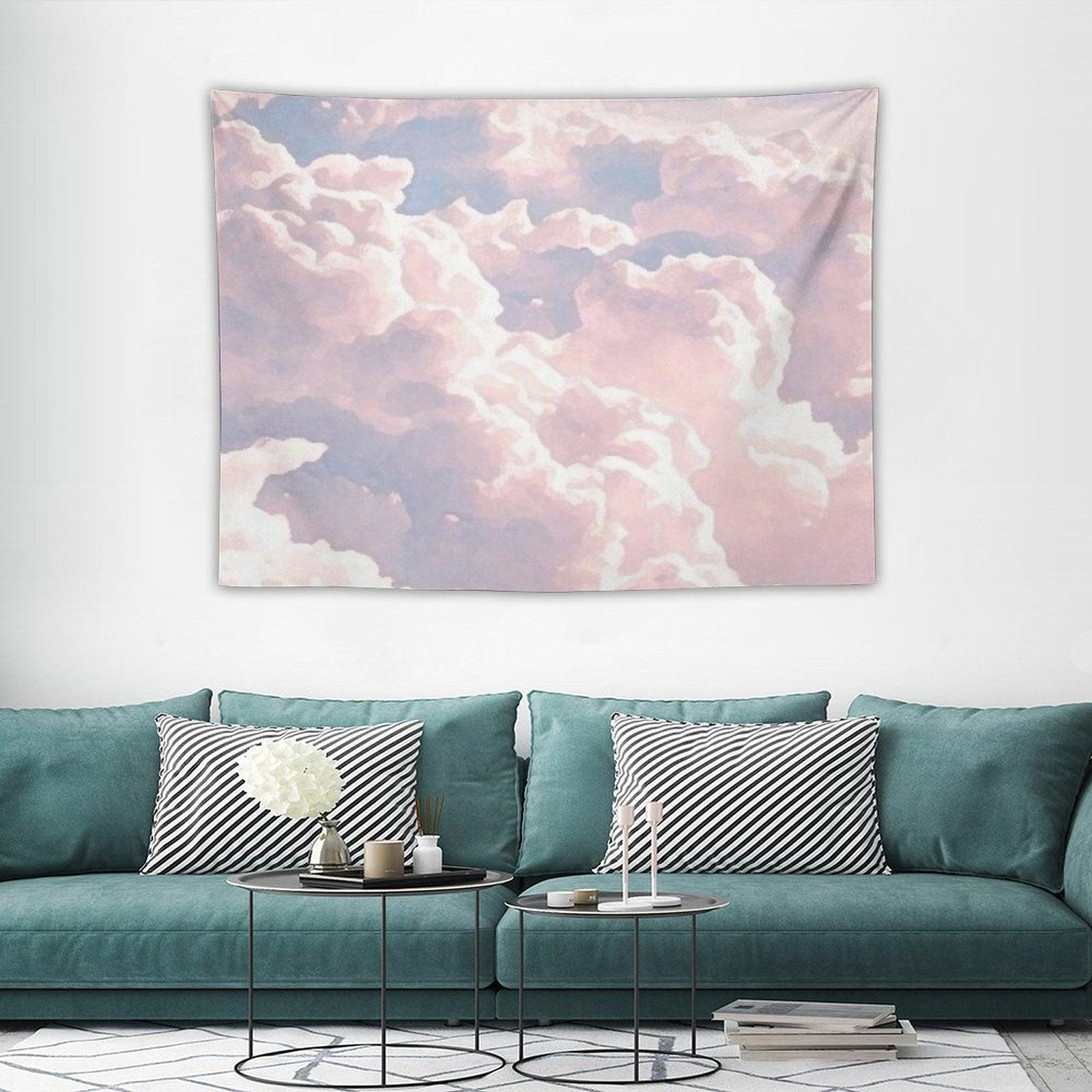 Pink Clouds Painting Tapestry