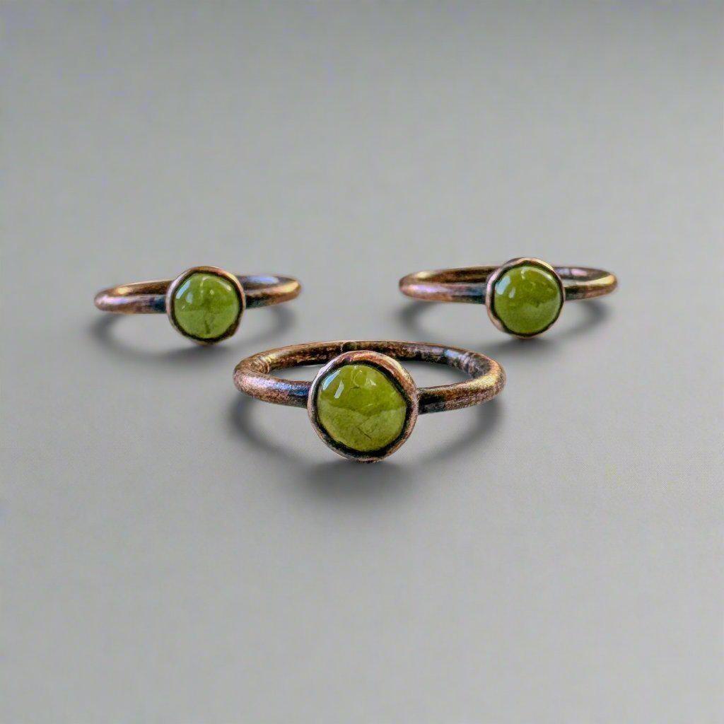 Copper Peridot Ring - A Symbol of Renewal & Joy | By Blackbird & Sage