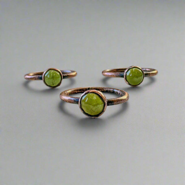 Copper Peridot Ring - A Symbol of Renewal & Joy | By Blackbird & Sage