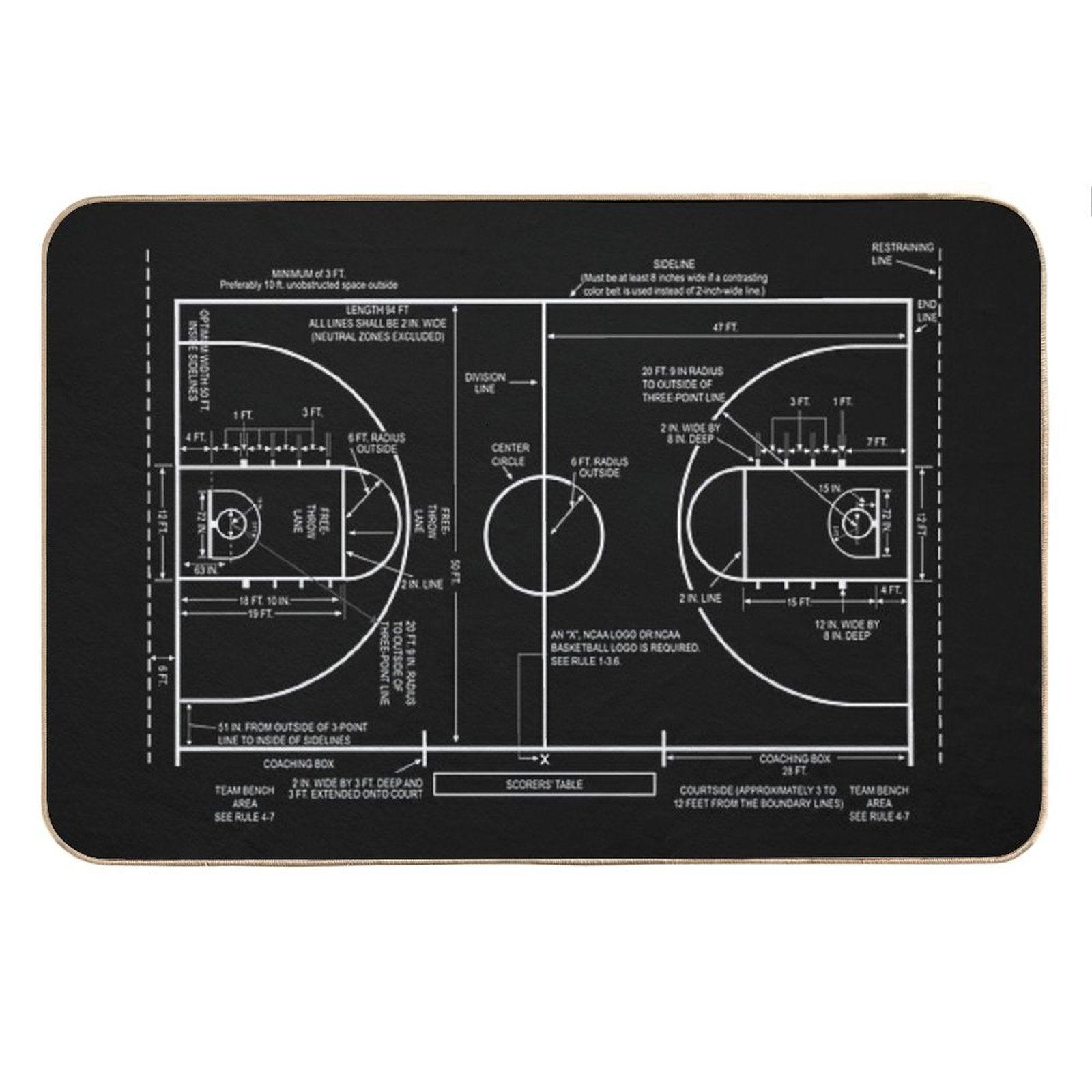 Basketball Court Bath Mat