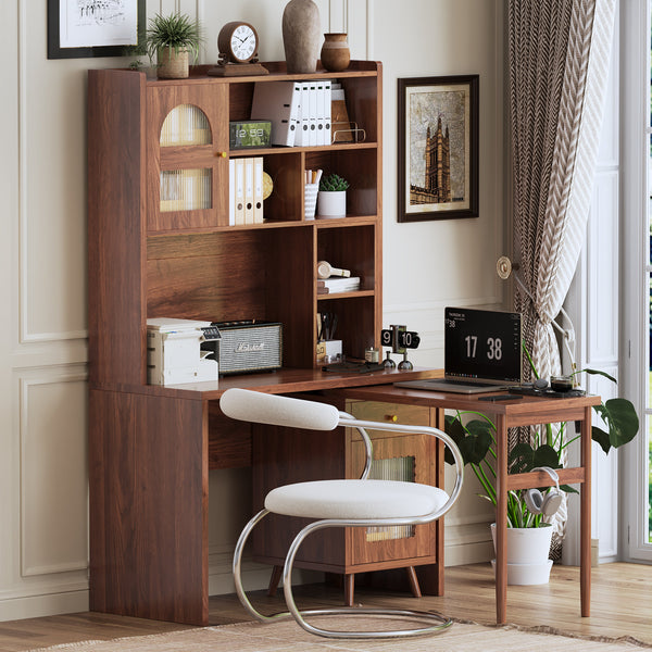 Computer Desk with 90 Degree Rotating Desktop BLAKHOM