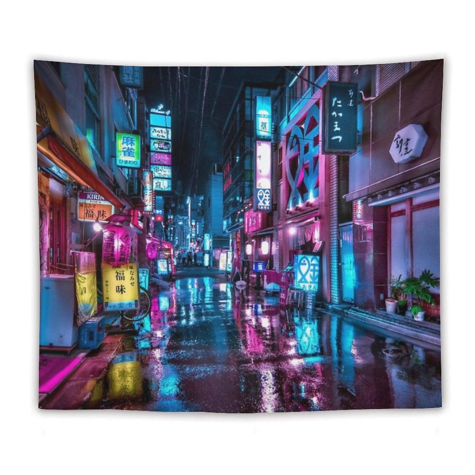 Tokyo at Night - Shimbashi Tapestry