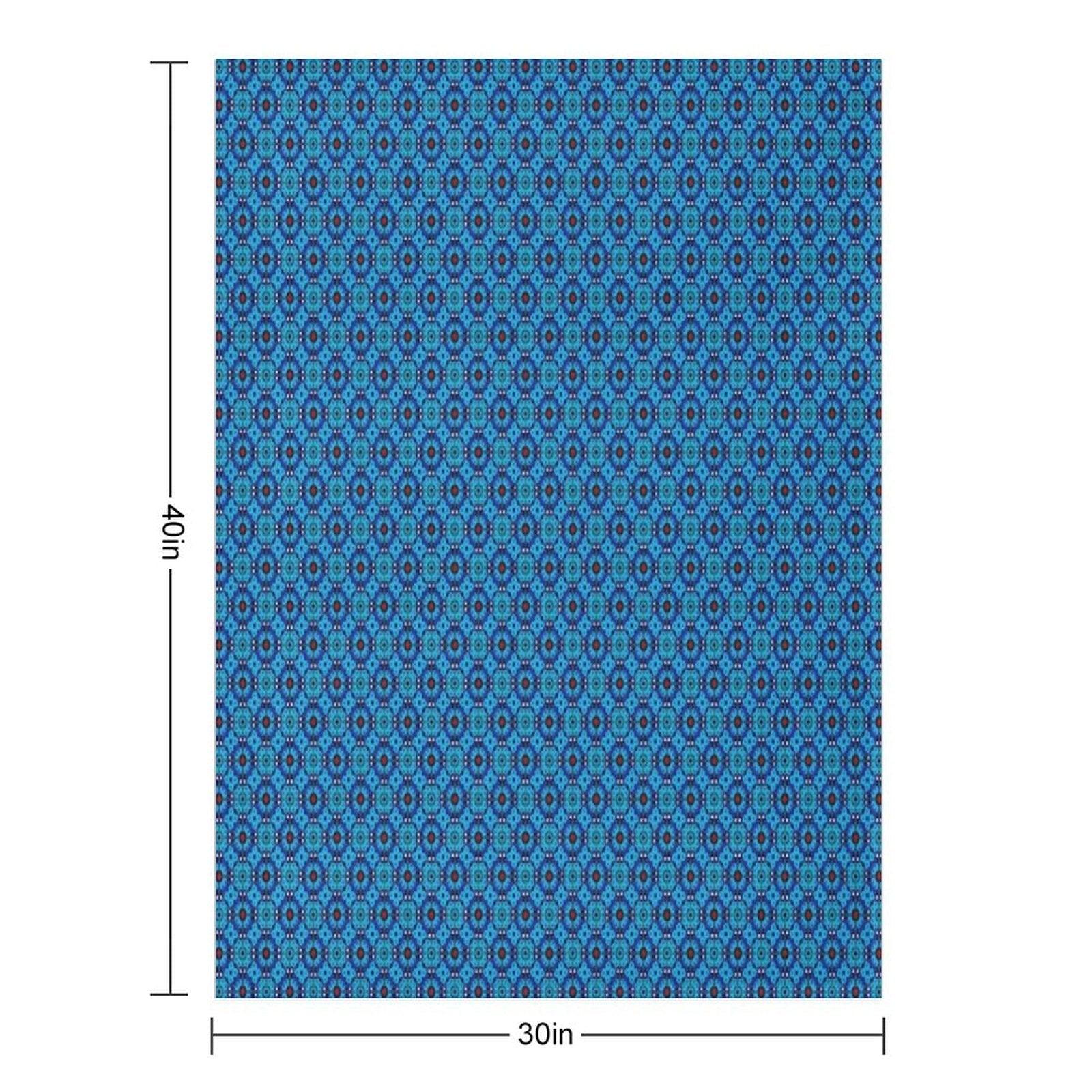Blue Petal Medallions Throw Blanket