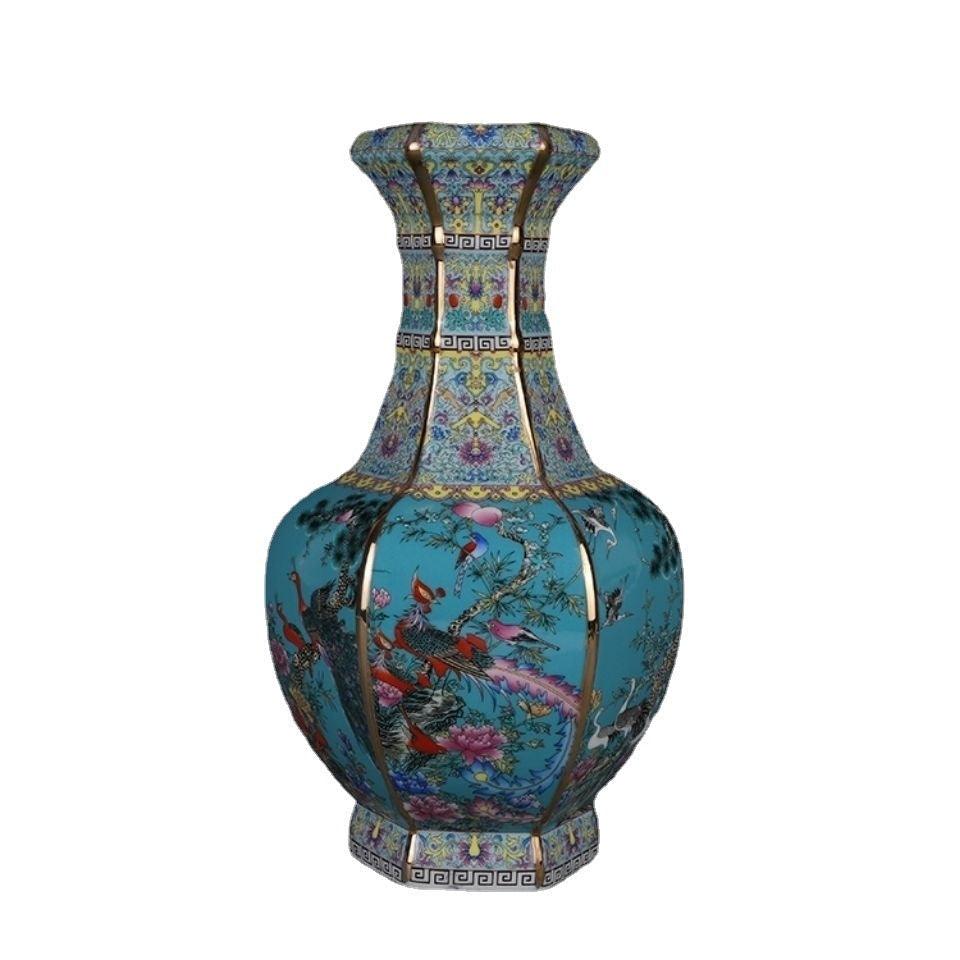 Ceramic and Porcelain Chinese Vase with Traditional Design